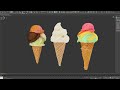 Ice cream 3d models - 3dsmax preview