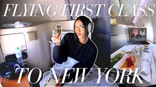 NYC diaries | my first time in new york, exploring ALONE, making new friends & flying first class