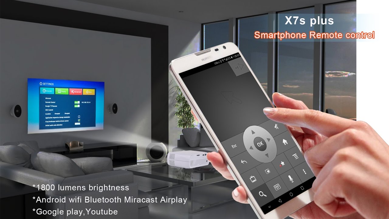 Everycom X7s plus / X9 Android projector use smartphone as remote ...