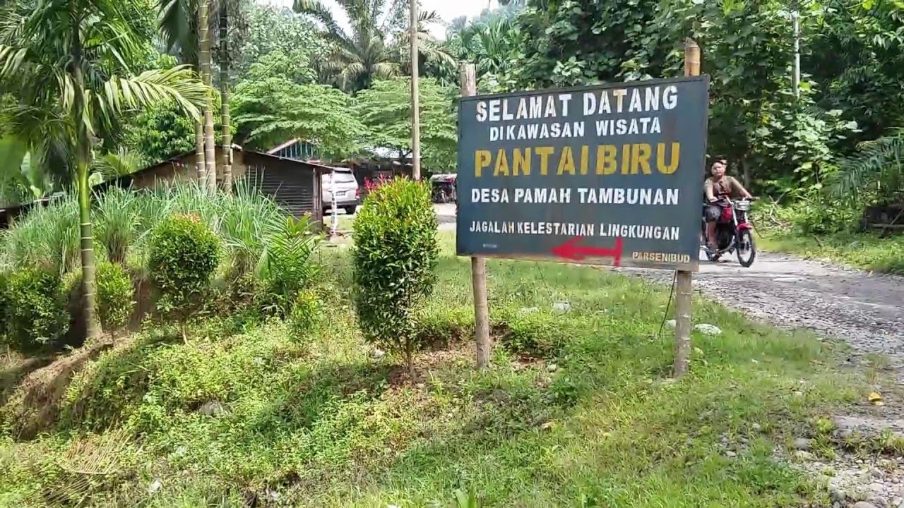 Objek Wisata  Pantai Biru Tambunan Langkat Sumatera  Utara  