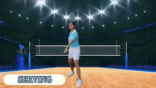 DANCE CHOREOGRAPHY WITH BASIC SKILLS IN VOLLEYBALL.