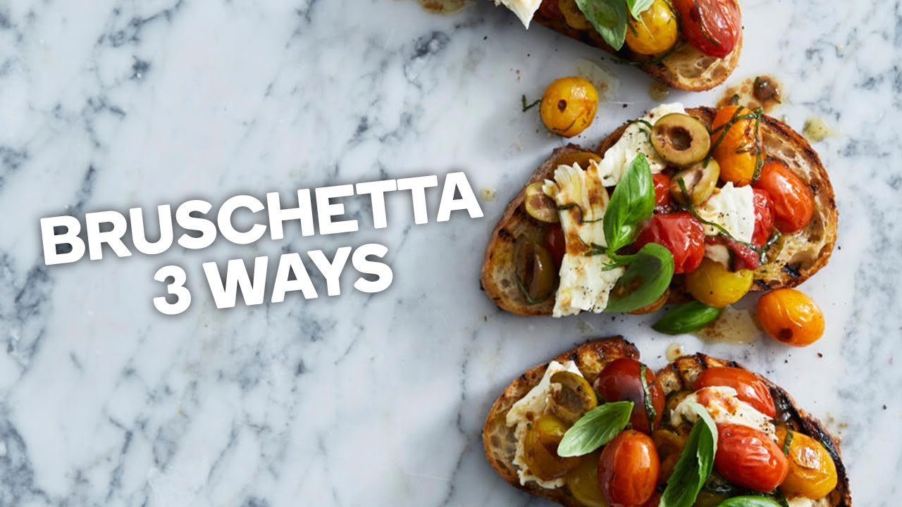 Bruschetta 3 ways - YouTube