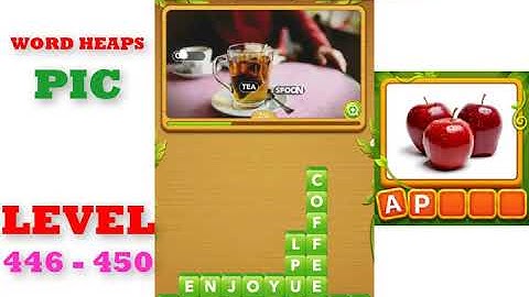 Word Heaps: Pic Puzzle Level 446 - 450 | All Answers | Walkthrough