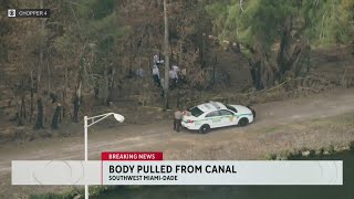Death investigation underway after body pulled from SW Miami-Dade canal