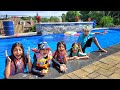Last to leave the pool challenge wins roblox points with HZHtube Kids Fun
