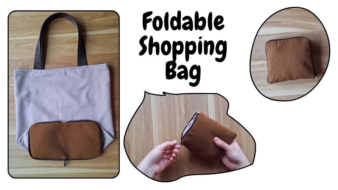 DIY REUSABLE GROCERY BAG/ Foldable Shopping Bag/ Wallet Tote/ sewing tutorials[Tendersmile Handmade]