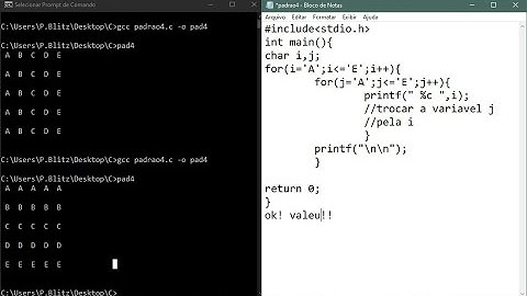 Como programar no bloco de notas em C - VIDEO - 04