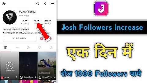 How to Increase Followers on Josh App |Josh App Followers kaise badhaye |Josh App Fans kaise badhaye