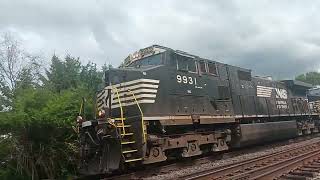 NS 9931 D944CW Leads Intermodal StackTrain Beautiful RL K5LA
