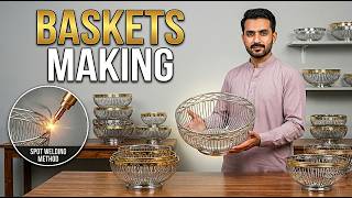 Metal Basket: How to Make Luxury Basket with Spot Welding | Unique Utensil Basket Production Process