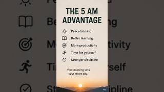 the 5 AM advantage #motivation #trending #reminder #facts #dailygoals #morning #setgoals