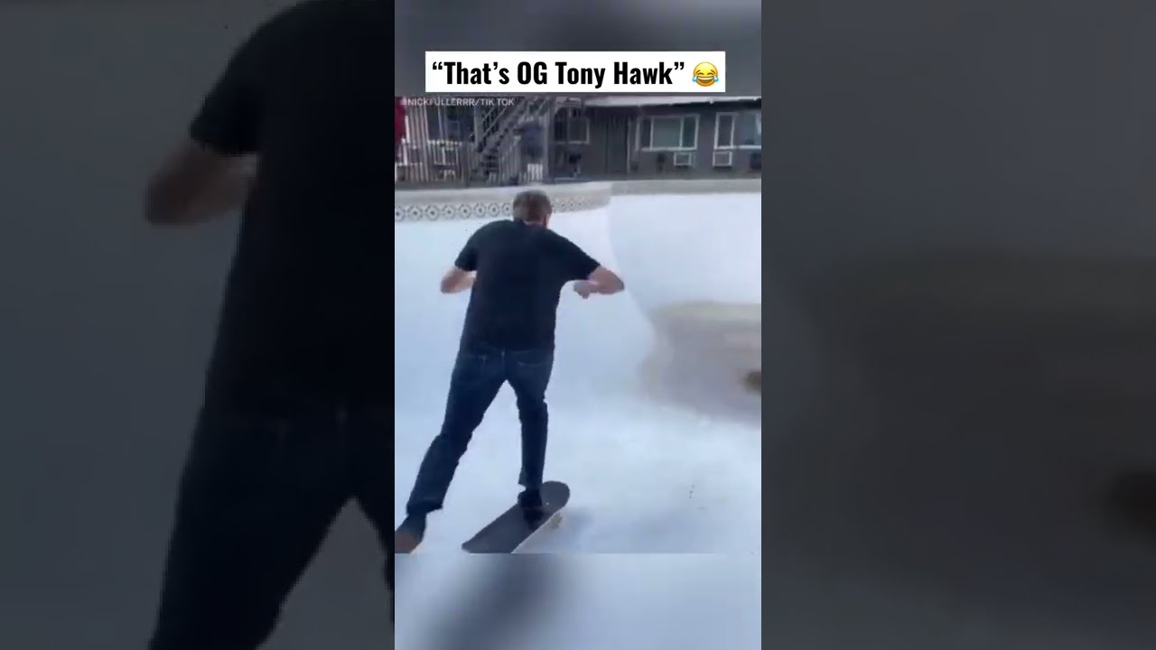 Tony Hawk Skating In Dirty Swimming Pools Via NickFullerrr TikTok 