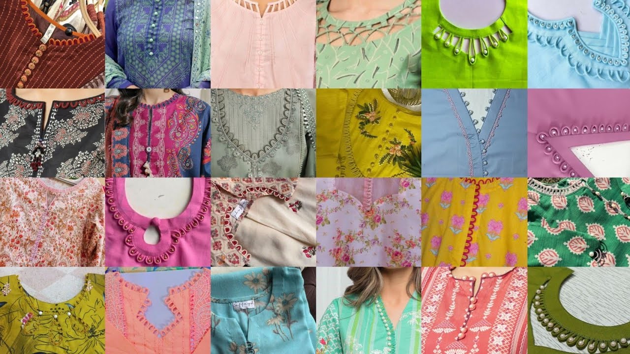 Simple neck design with Dori loop | stylish neck design with lace | neck design with Dori 