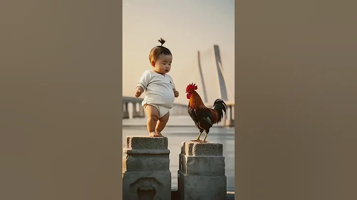 Ai generated animated video I a healthy little baby boy fighting with hen #ai #cute #trendingshorts