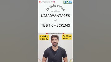 Disadvantages of Test Checking | Auditing for BCom NEP | Video 10 #himanshunandwani