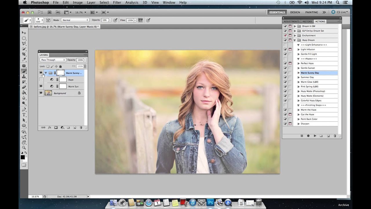 Hazy Dream Photoshop Actions Preview - YouTube