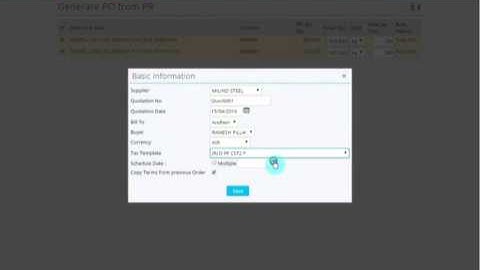 How to Create PO from Pending list of PR