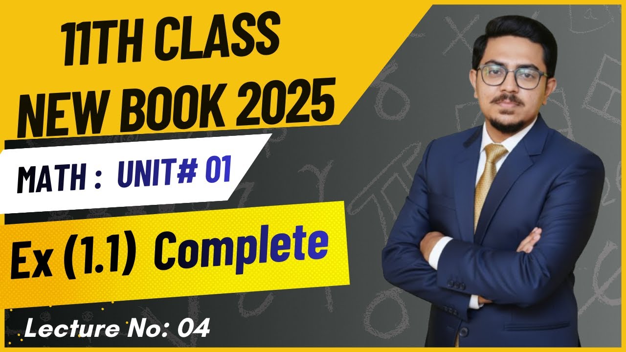 1st Year Class Math New Book 2025 | 11th Math | Unit 1 | Exercise 1.1 ...