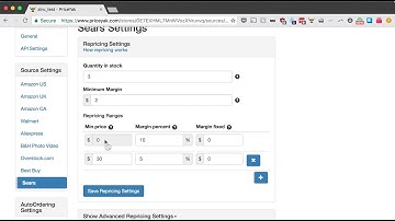 Repricing Settings in PriceYak