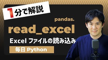 【毎日Python】PandasでExcelファイルを読み込む方法｜read_excel