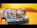 Как приготовить ролл с круглой начинкой | Sushi recipe with round filling