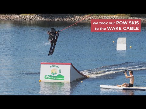 Wakeboarding on Snow Skis