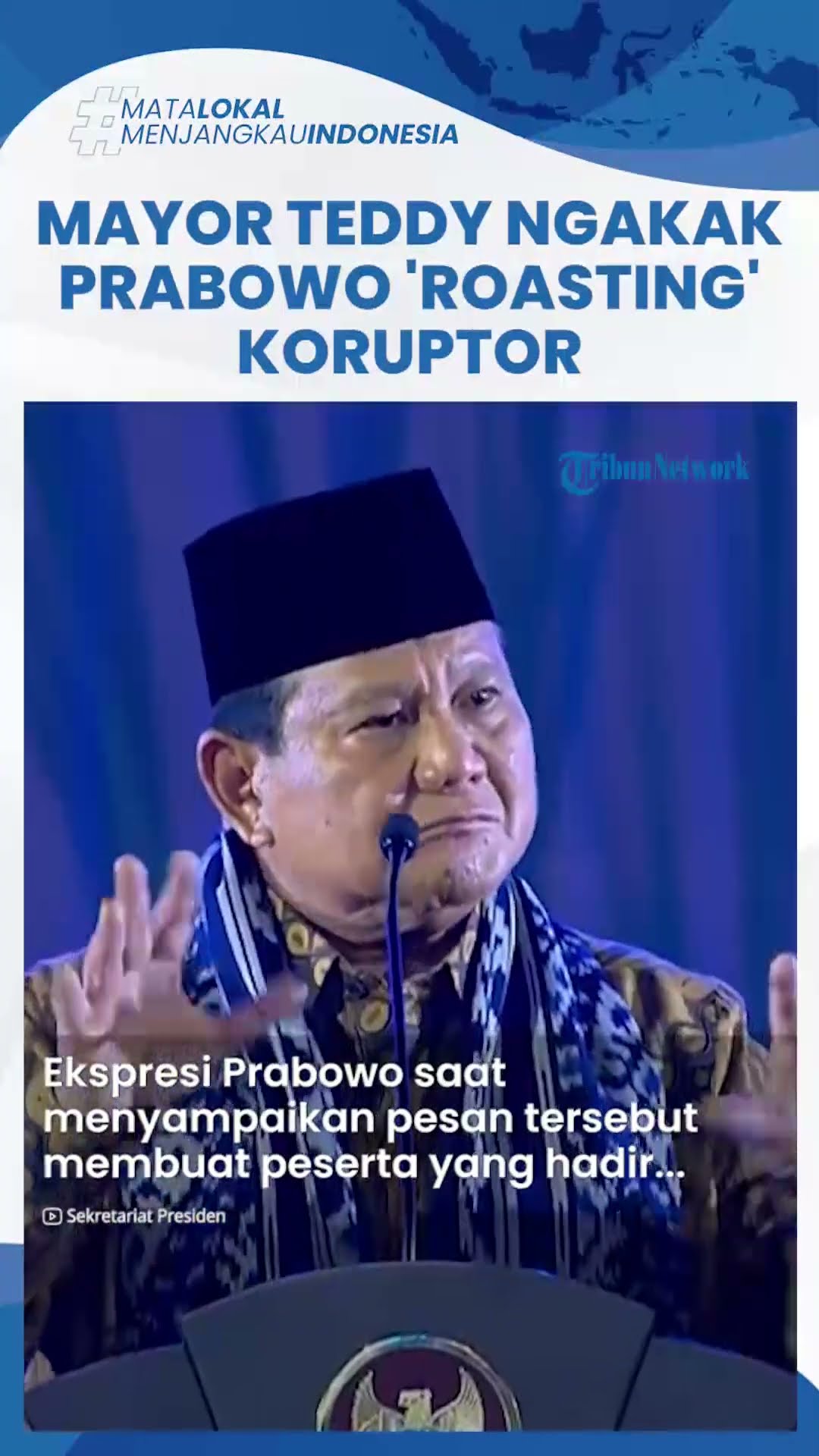 Tawa Mayor Teddy saat Prabowo 'Roasting' Koruptor: Maling-Maling Itu Panas, Kita akan Digoyang Isu