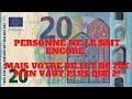 Personne ne le sait encore mais votre billet de 20€ n'en vaut plus que 2