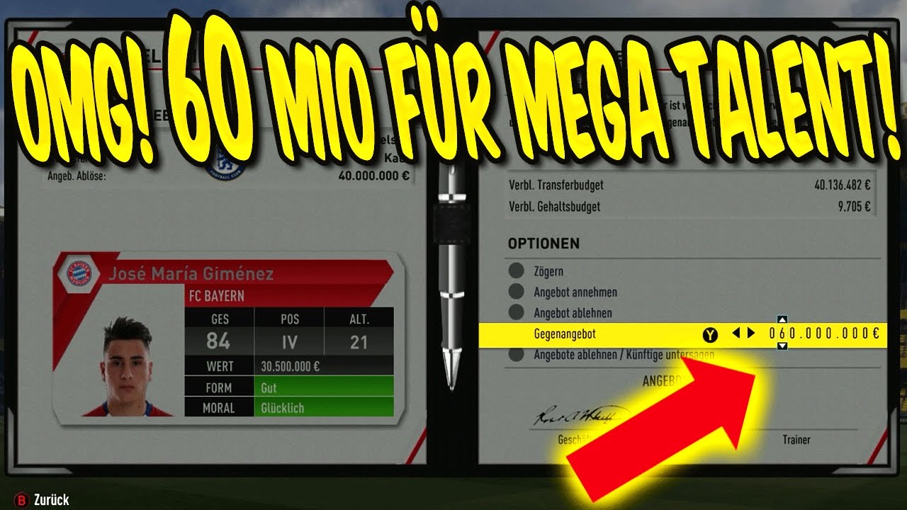 FIFA 17: KRANKES TALENT für 60 MIO VERKAUFEN?? - KARRIEREMODUS FC ...
