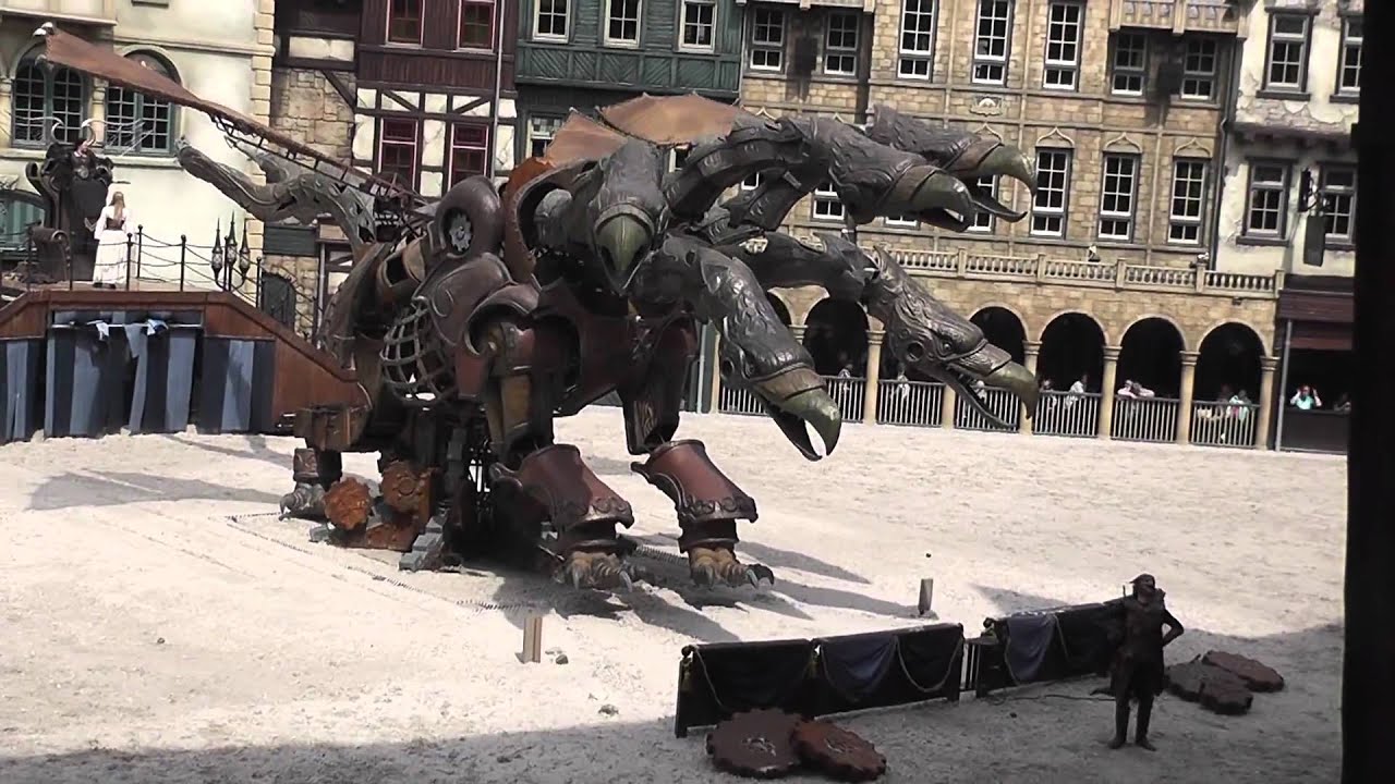 Efteling Raveleijn - The 5 headed fire breathing dragon being killed [full HD]