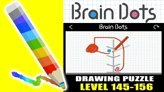Brain Dots - Draw and Solve : Level 145-156 - Easy Way To Win (ios Gameplay)