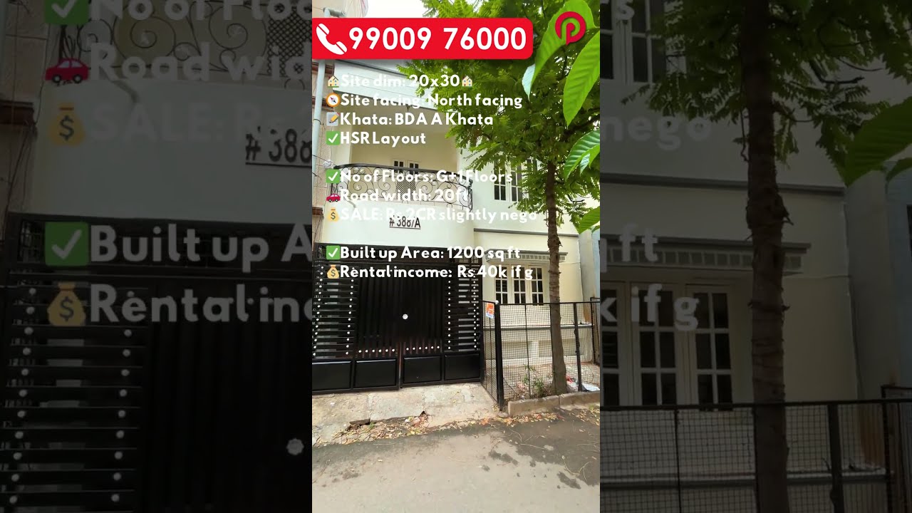  House For Sale In Bangalore HSR Layout Home Property Houseforsale