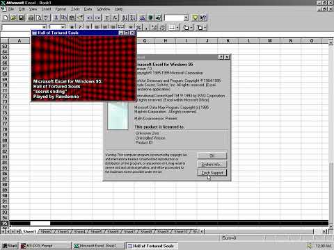 TAS Windows Microsoft Excel For Windows 95 Hall Of Tortured Souls Secret Ending By Randomno