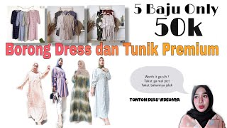 SHOPEE HAUL | BORONG SEMUA DRESS DAN TUNIK PREMIUM MURAH TAPI GA MURAHAN !!