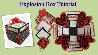 DIY Explosion Box Tutorial | Valentine&#39;s Day / Anniversary Gift Idea | How to Make Explosion Box