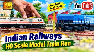 Indian Railways HO Scale Model Train Run | Indian Model Train Run | WAP-7 Model | train video