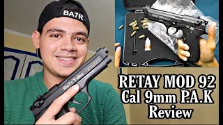 شرح وتقييم مسدس صوت ريتاي مود 92 هديه من الشركه PISTOLA RETAY MOD 92 REVIEW | بحر تيوب