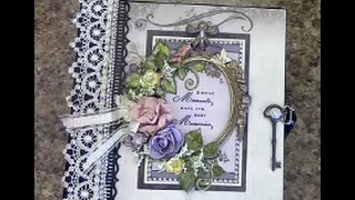 TUTORIAL PART 3 - 8 X 8 MINI ALBUM DESIGNS BY SHELLIE TRANQUIL GARDENS
