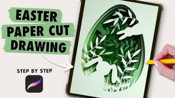 Procreate Drawing for Beginners | Easy Easter Paper Cut Out Tutorial (step by step)