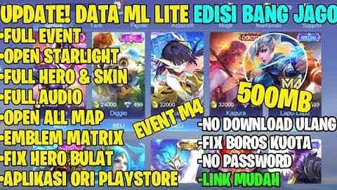 Data Ml lite full event 500 mb Terbaru patch Revamp | Data Ml lite | no password