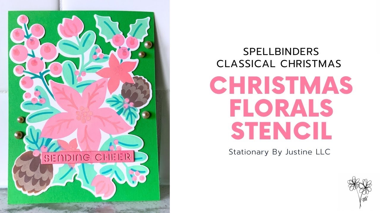 Pink and Main - Christmas - Stencils - Poinsettia