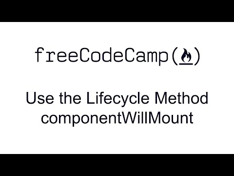 Use the Lifecycle Method componentWillMount - React - Free Code Camp