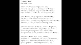 Fantaisie de Gérard de Nerval (poème lu)