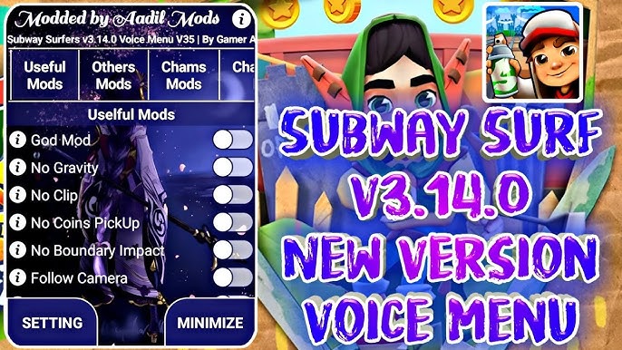 Subway Surfers v2.25.2 Advanced Mod Menu [GodMod, Unlimited Everything, No  Gravity, Speed Hack etc.] 