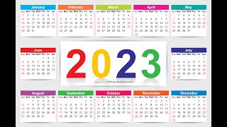2023 Calendar Free Download | 123FreeVectors