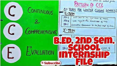 CCE || How to Make CCE School Report /B.Ed. 2nd Sem School Internship File 2019 #CCE #b.ed.