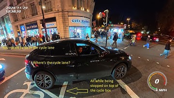 Road rage because a driver thinks the cyclist should use the cycle lane. Highway code rule 61
