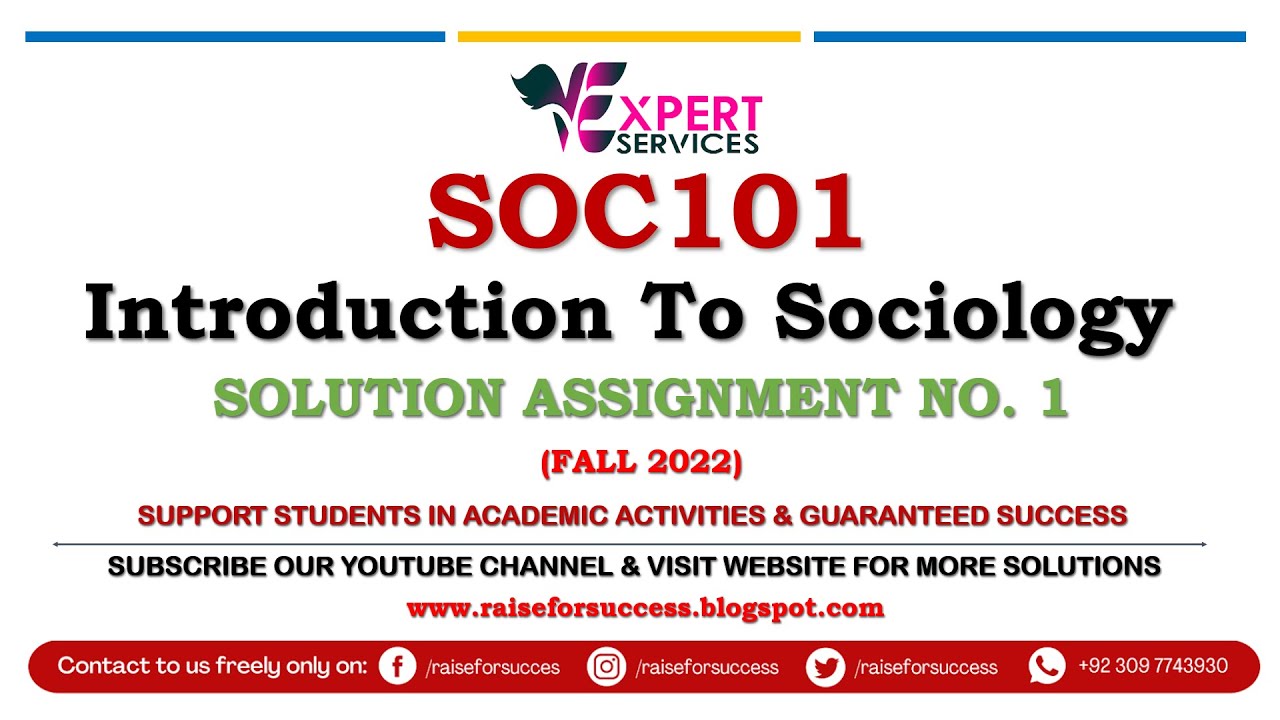 introduction to sociology (soc101) assignment no. 01