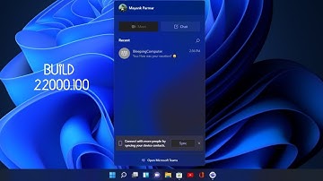 Windows 11 Latest Updated Build 22000.100 -  Teams Chat, Rounded Corners, Updated Microsoft Store.