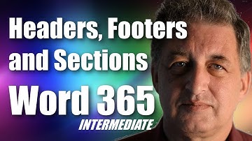 #15 Word 365 Tutorial Intermediate - Word 365 Headers, Footers and Sections